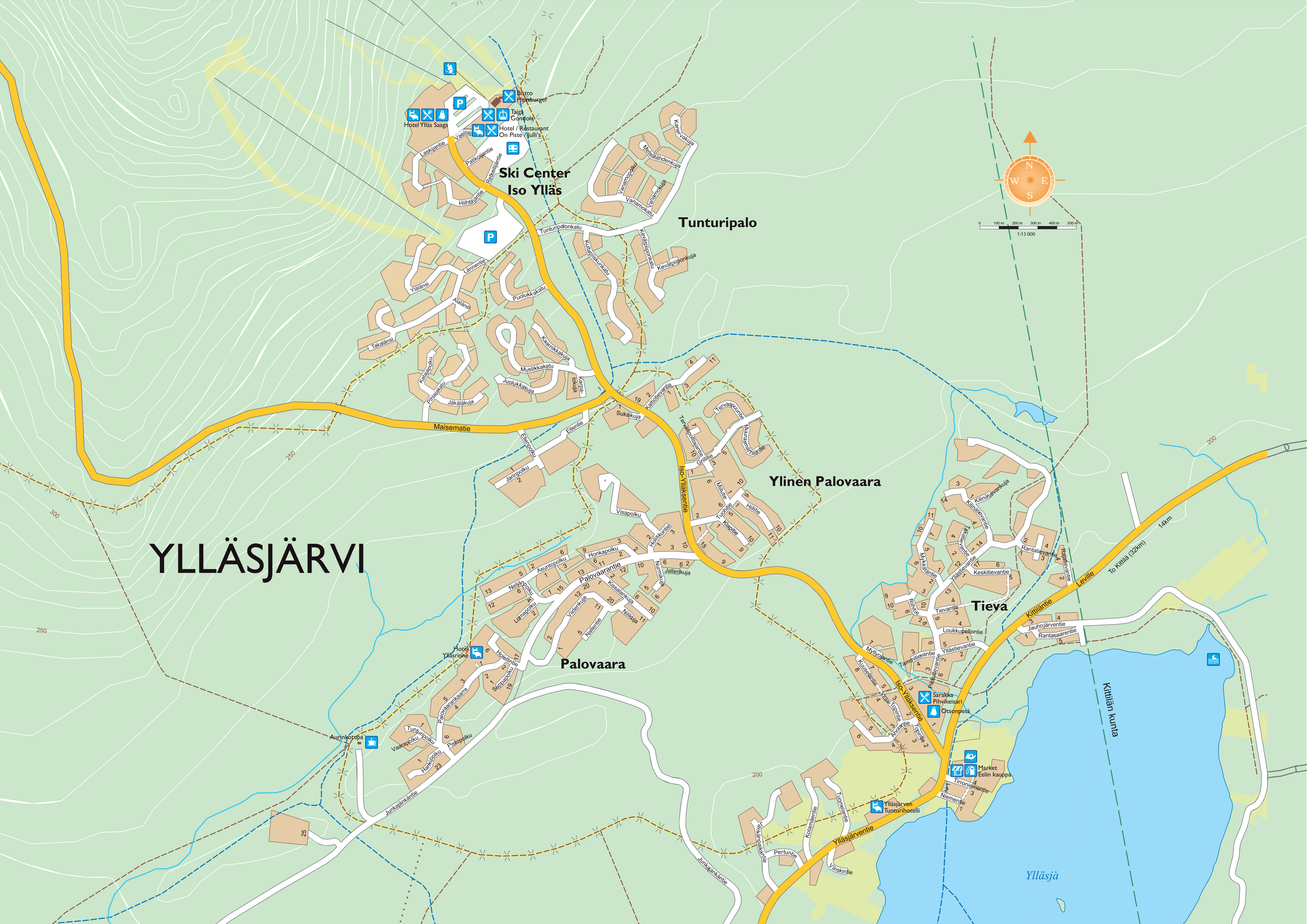 kartta ylläsjärvi Destination Lapland Ylläs   Maps   Ylläsjärvi   Maps kartta ylläsjärvi